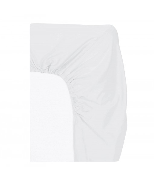 Fitted sheet, white sateen
